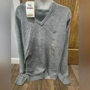 NEW Field & Stream Sweater Mens gray V Neck Pullover Knit Acrylic Size XXL SOFT